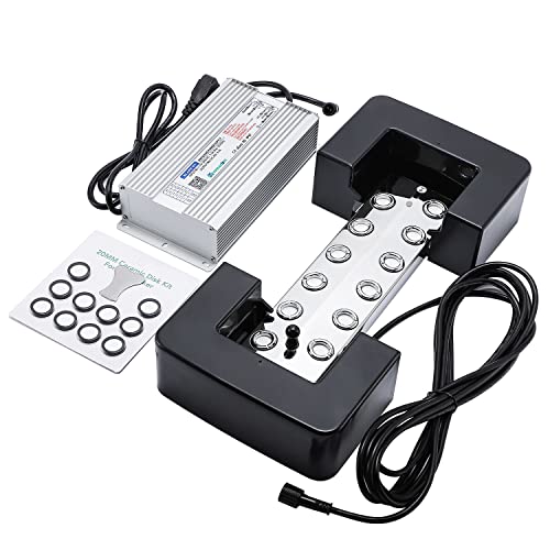 Mxmoonant Generadores de Niebla 12 Cabezas ultrasónico de 8.4L/H con una boya y alimentación de 400W Cover