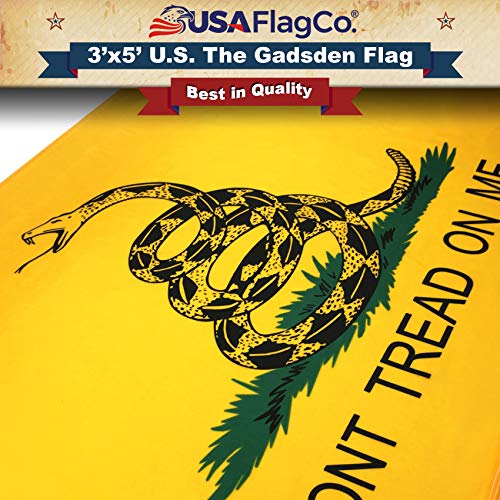 Gadsden Flag (Don't Tread On Me) By Usa Flag Co. Is 100% American Made: The Best 3X5 Outdoor Us Flags, Made In The Usa (3 X 5 Foot) #TOP4