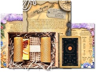 Phoenix Candle Company Solar Charging Ritual Kit | Gold Glitter Beeswax Spell Candles| Orange Ritual Soap | Self-Care | Solar Magic | For Witches | Pagan Gift
