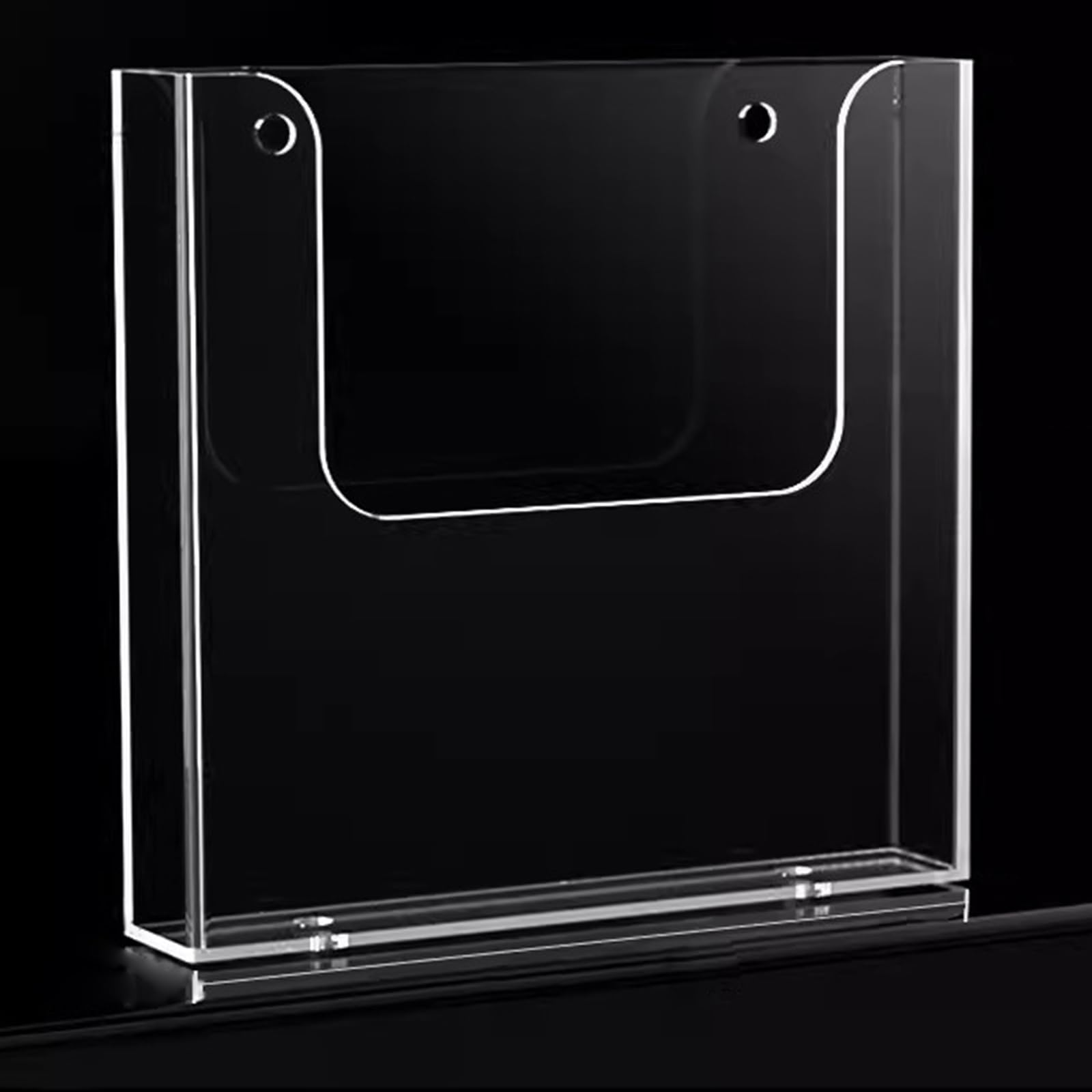 Racks Displays Transparenter Prospektständer A4/A5/A6, Offener Zeitschriftenständer aus Acryl zur Aufbewahrung von Zeitungen und Comics, An der Wand montierter Prospekt-Flyerhalter für Büro und Schu