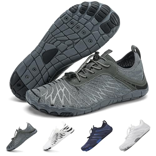 Image of Hiking Barefoot Shoes for Women Men Breathable & Non-Slip Athletic Barefoot Wide Toe Water Shoes Lightweight Perfect for Walking,Running,and Swimming