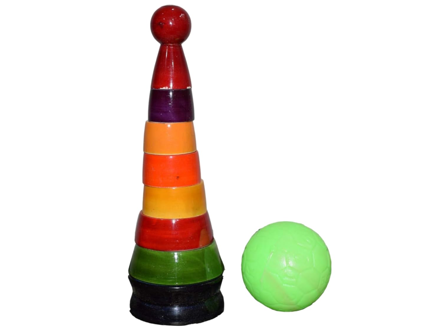 Channapatna Wooden Lagori Pitthu Traditional Outdoor Game of India, Stacking 7 Blocks for Children, Toddlers, Preschoolers, Kids and Family, 2 Teams, Ages 6 and Above (B0D9P89WP4) Amazon Price History, Amazon Price Tracker