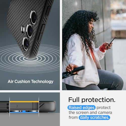 Image of Spigen for Galaxy S24 Plus Case, Liquid Air [No Magnet Ring] [Military-Grade Protection] - Matte Black
