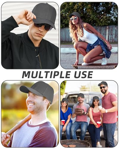 Image of Handepo 24 Pcs Blank Baseball Caps Adjustable Back Strap Unisex Blank Design Caps Plain Unisex Hats for Men Women
