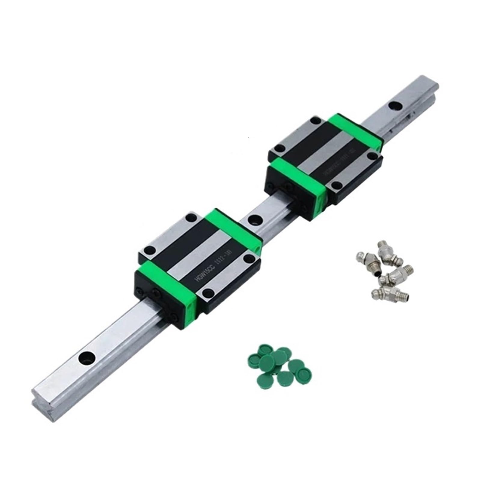 Guida scorrevole lineare in miniatura 4 blocchi di scorrimento HGW20CC + 2 guide lineari HGR20 + vite a ricircolo di sfere SFU1610 con estremità lavorata for BK/BF12(350mm)