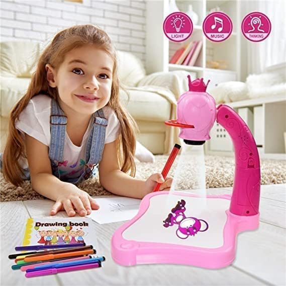 Image of Drawing Projector Table for Kids 5+ | 3 PCs Different Patterns Art Disk Lights with Sketch Colors Project Table for Boys and Girls Birthday Gifts for Children Educational & Learning Items