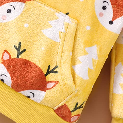 Getuback Baby Girls Boys Coat Toddler Little Kids Cartoon Winter Jackets Fleece Outwear Deer Brown 80 #TOP3
