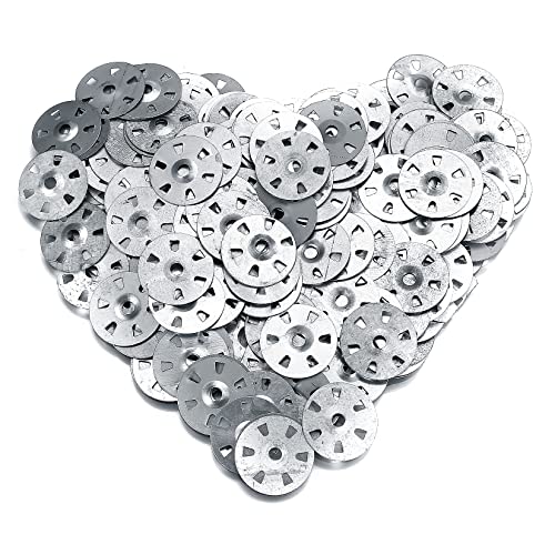 100 Stück Easy Fix Unterlegscheiben, 35 mm Durchmesser, verzinkter Stahl, Befestigungsscheiben für Isolierung, Thermoboard-Rückwände Cover