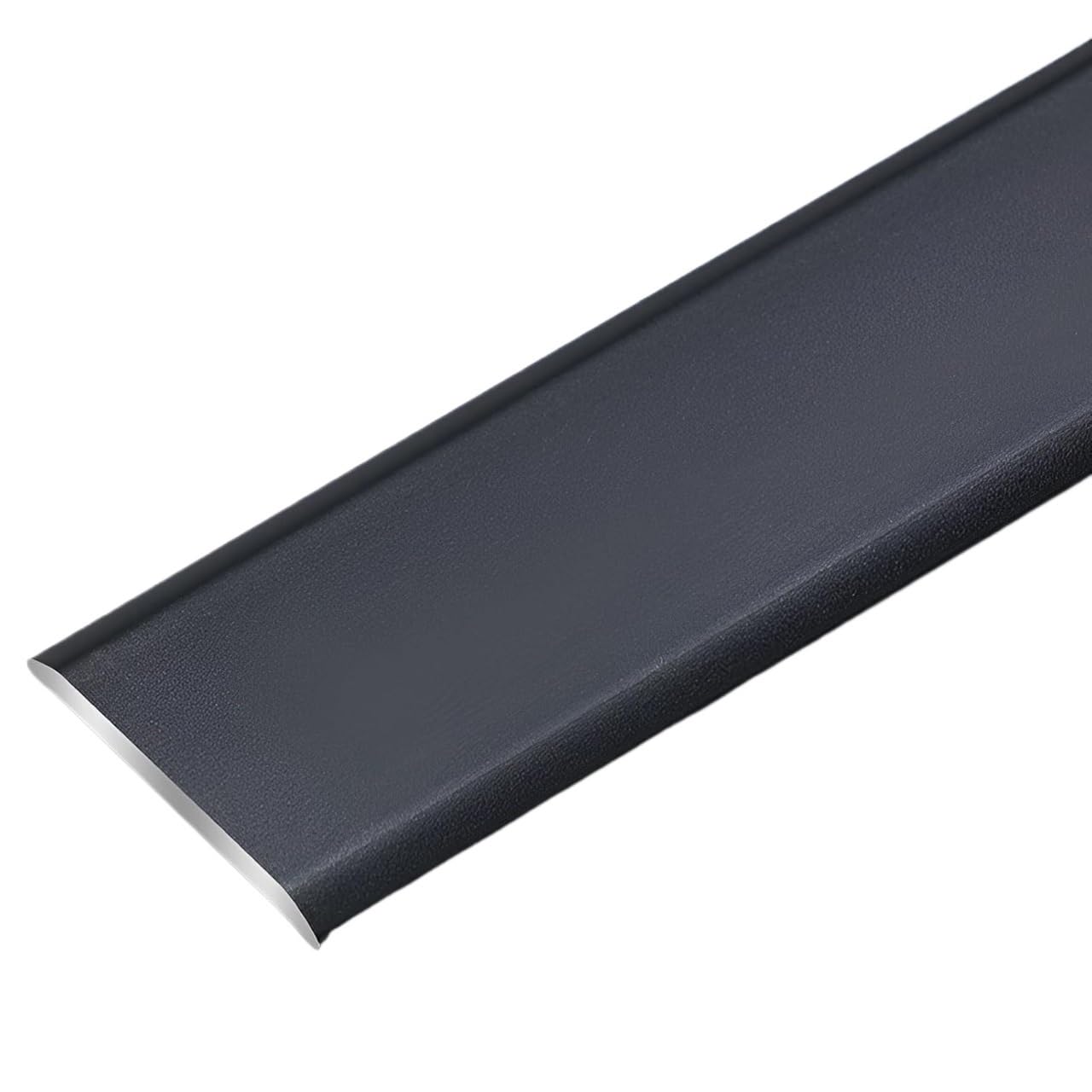 Self Adhesive Wall Trim Flexible,Aluminum Floor Transition Strip, Flat Divider for Doorways, for Doorway, Laminate Flooring, Joining Gaps of Planks Tile(Black,90 * 3.3cm/35.4 * 1.29in)