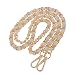 123Arts Synthetic Leather Metal Chain Genuine Replacement Interchangeable Shoulder Bag Strap Bag Accessories with Silk- 43 Inch