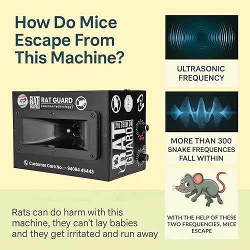 Image of Industrial Ultrasonic Rat Repellent Machine for Factory & Warehouse | 2500 Sq Ft Coverage | Heavy Duty Rodent Control Device | Made in India (1, 2500SQ)