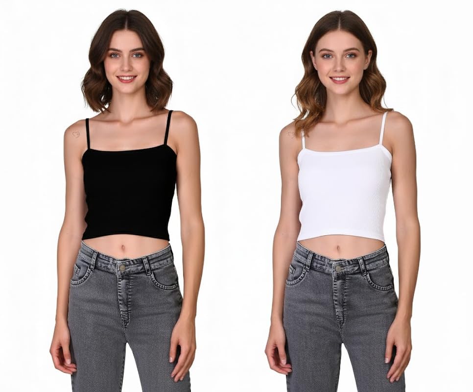 pinovo Women's Trendy & Stylish Premium Cotton Tank Top & Crop Top for Women-picture-24