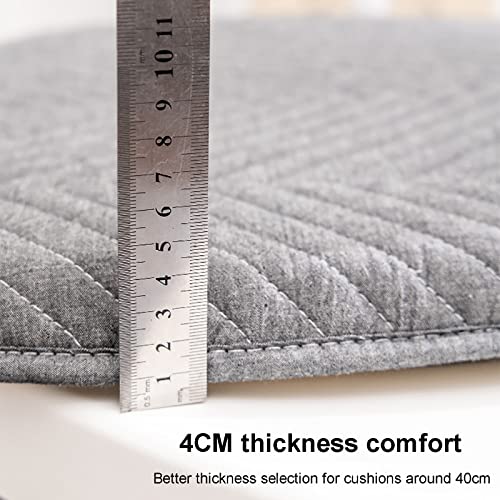 K.lsx Seat Pad Durable Mat Pads With Ties For Home Office Living Room,Soft Cotton Chair Pad,Kitchen Dining Chair Cushion Non Slip Seat Cushion With Washable Cover-White 40X40Cm(16X16Inch) #TOP6