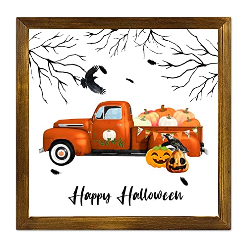 Plaque en bois encadrée Halloween Boo : la solution idéale pour une décoration murale réussie