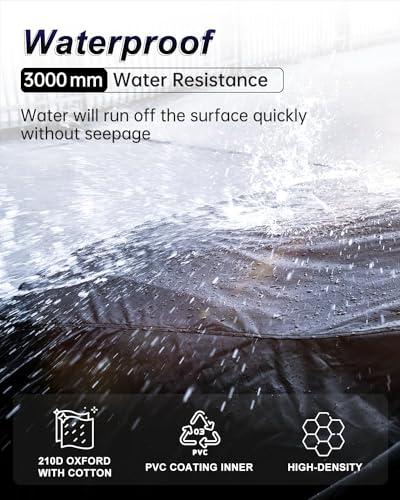 Car Cover Waterproof All WeatherCustom Fit for Chevy Camaro 2010-2025, Heavy Duty Outdoor Full Exterior Cover for Automobiles, Sun Rain UV Dust Snow Protection with Door Zipper-Black - Image 4