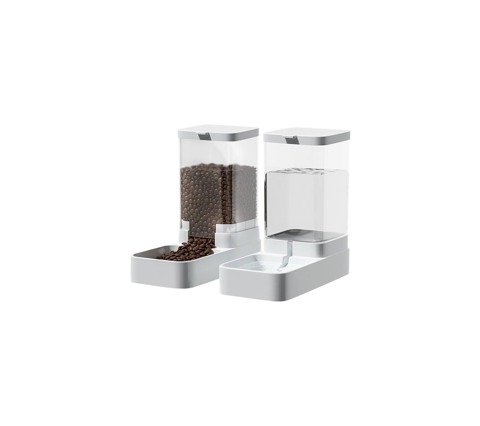 FGJsfhrDTU 3.8L Automatic Pet Food Water Feeder Set for Dogs White
