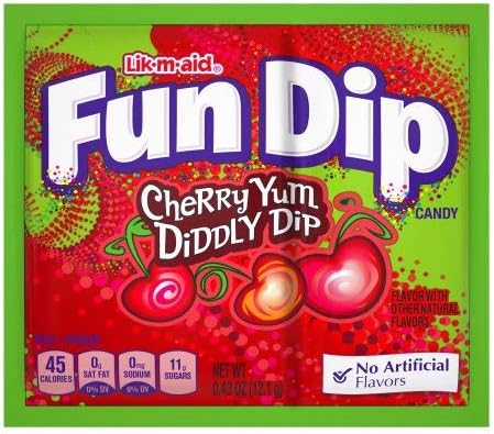 Fun Dip, Candy, Razz Apple Magic Dip, Cherry Yum Diddly Dip (Pack of 4)