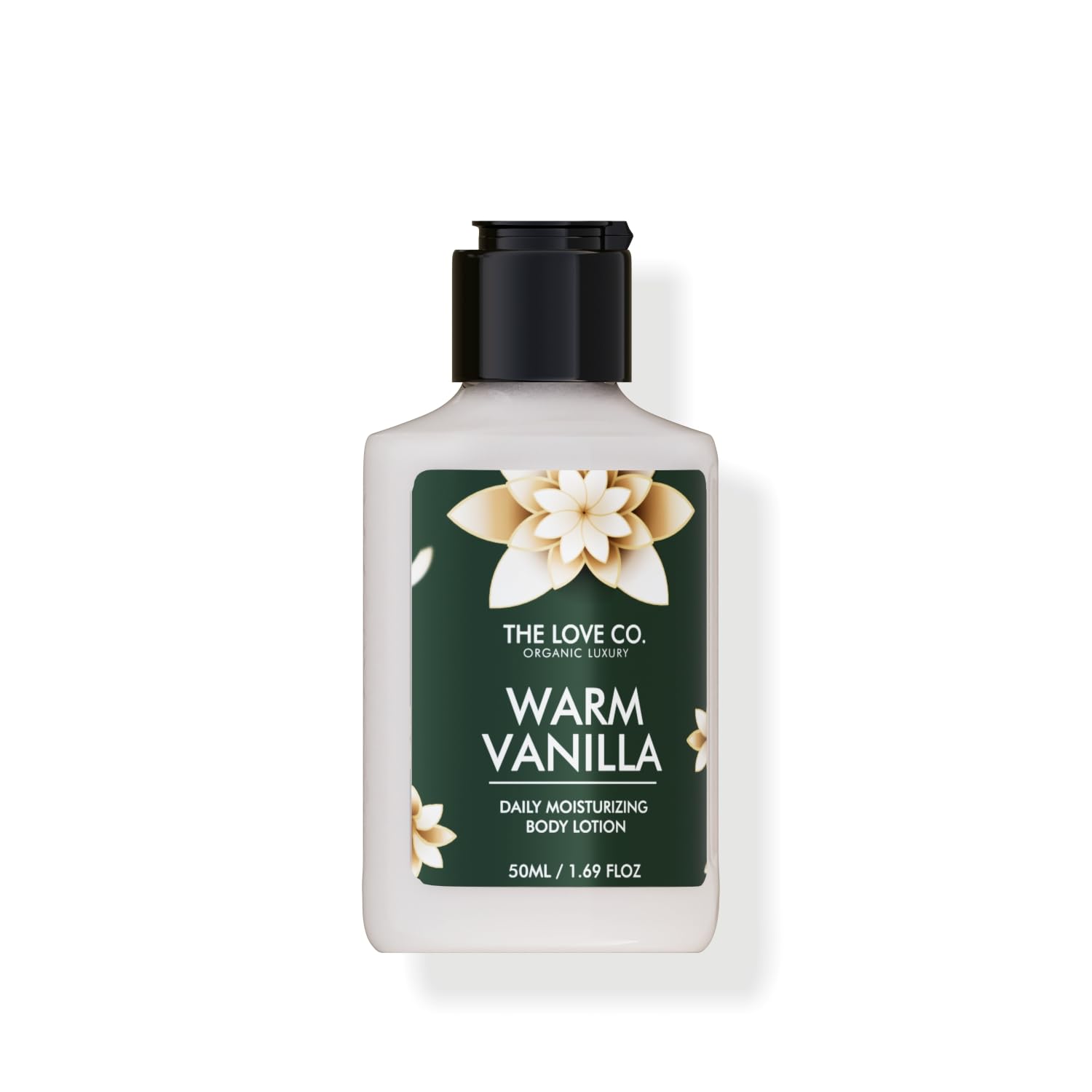 Body Lotion | Warm Vanilla | Travel Pack (50ml) | Nourishing Moisturizer Cream for Dry Skin | Suitable for Men and Women with Jojoba Oil, Shea Butter & Vitamin E