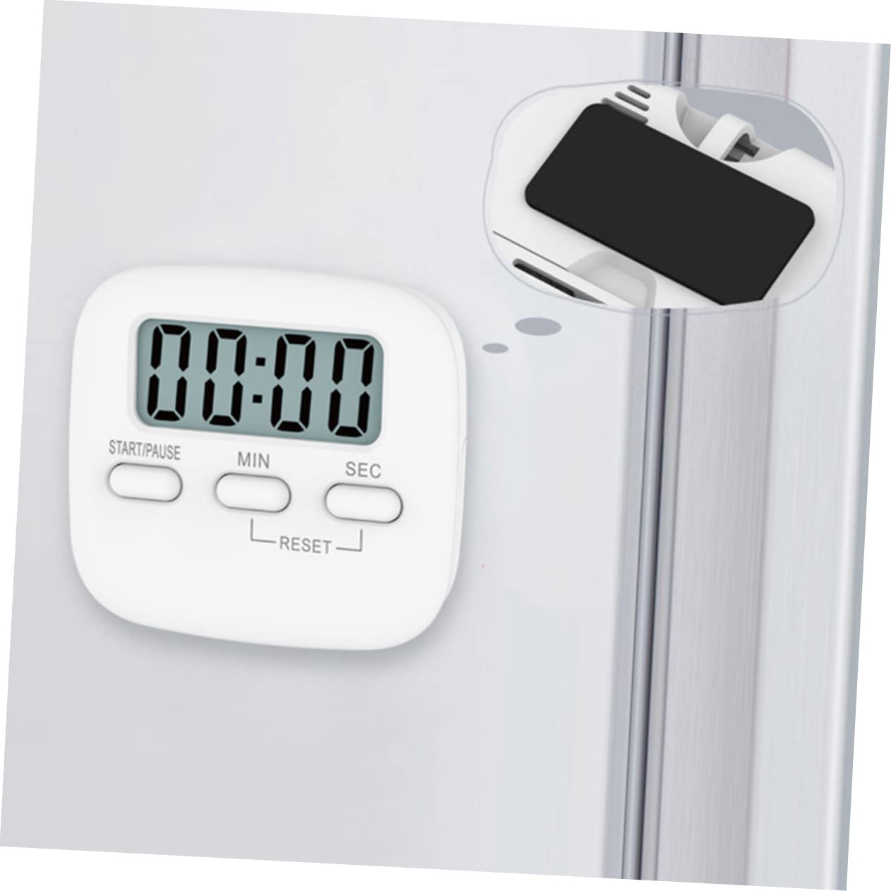 IMIKEYA 6stücke Digitaler Küchentimer Mit Großem LCD-Display Für Schüler Küche Und Büro Magnetische Stoppuhr Für Kochen Sport Und Badezimmer Weiß