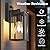 Dusk to Dawn Outdoor Light Fixtures, 2-Pack Sensor Porch Lights, Waterproof Exterior Wall Sconce Lighting Lamp, Waterproof Wall Lantern for House, Doorway, Garage (Black)