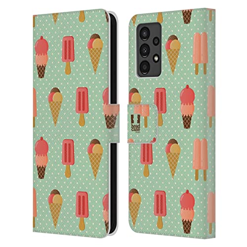 Carcasa cuero tipo libro Samsung Galaxy A13 cierre magnético diseño melocotones y fresas