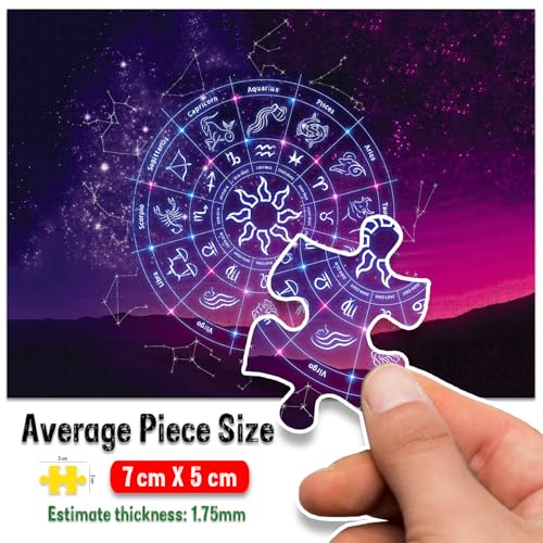 Image of Zodiac Constellations Jigsaw Puzzle - 1000 Piece Puzzle | Astrology & Star Map Brain Game | Mystical Gift for Puzzle Lovers and Stargazers