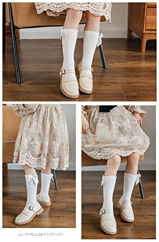 QandSweat Baby Girls Knee-High Socks Kdis Girl Princess Dress Bow Stockings 0-8 Years3