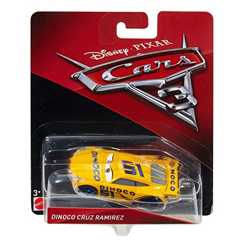 Mattel Disney Cars DXV71 "3 Die-Cast Dinoco Cruz Ramirez" Fahrzeug – Ansicht 3
