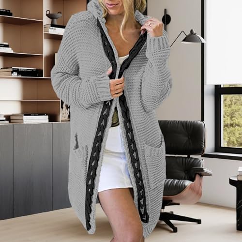 Women's 2025 Chunky Cable Knit Cardigan Sweaters Fall Fashion Coats
| Women's 2025 Long Sleeve Open Front Cardigan Outw