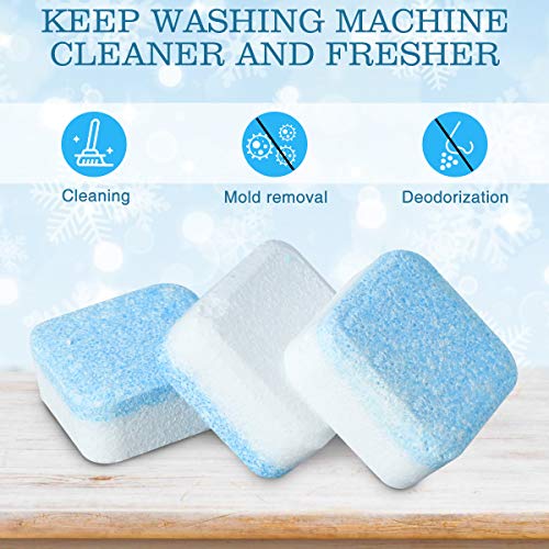 CHARMINER 30 Pcs Washing Machine Effervescent Tablet, Solid Washing Machine Detergent for Front and Top Load Washers Blue - Thumbnail 2