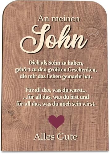 To My Son Wooden Card - Birthday Card with Envelope - Gifts for Son, Best Son, Gifts for Son, For My Son, Gift Son, Gift for Son, Gifts for Sons - View 3