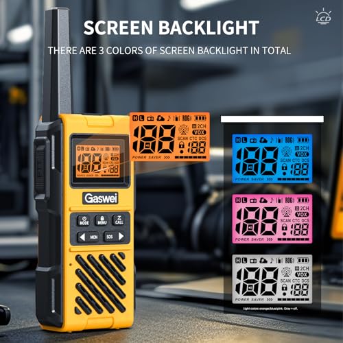 Image of Gaswei G1pro+ IP67 Waterproof Walkie Talkies Long Range for Adults, Two Way radios FM Radio,VOX,SOS & NOAA Weather Alerts,USB-C Rechargeable