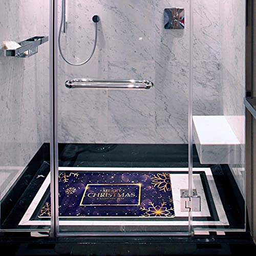 Evita resbalones: alfombrilla de ducha morada con ventosas 7