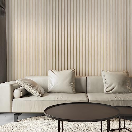 Image of Art3d 96 inch x 6 inch WPC Slat Wall Paneling for Interior Decor, 8-Pack, White Ash