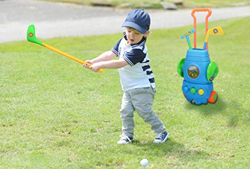 TOMYOU Kids Golf Toy Set – Golf Cart with Hitting Mat, Toddler Golf Toy, Indoor & Outdoor Sports Toys Gift for Boys, Girls 3 4 5 6 Year Old [Exquisite Packaging] - Thumbnail 7