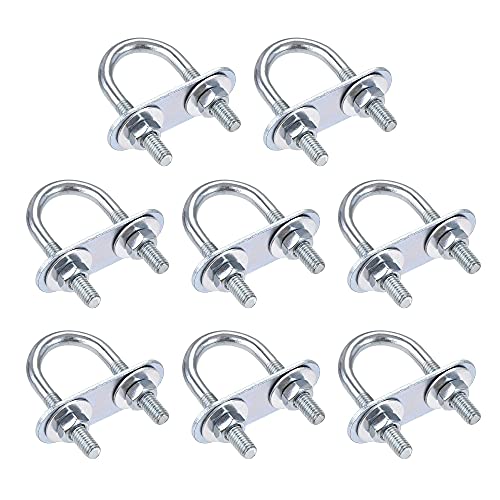Boulon rond en U 20 mm de largeur pour fixation de remorque et tube en acier M6