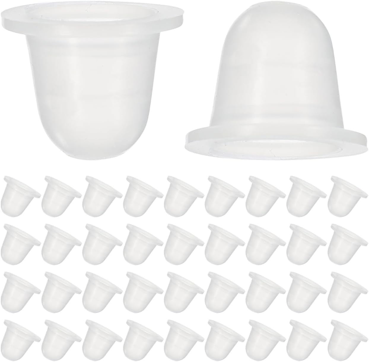 200Pcs Large Silicone Tattoo Ink Caps, Soft U-Shaped Pigment Cups