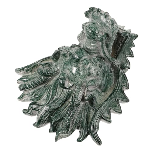 POPETPOP Fuente De Pared Exterior Cabeza De Dragón, Resina Duradera, Decoración para Jardín y Patio Trasero, Fuente Mural para Villa, Salida De Agua Potente y Diseño Resistente a Intemperie