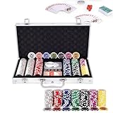 ★ Leicht zu tragen ★ Das Poker Set findet seinen Platz im Koffer. Der Alu-Koffer ist abschließbar und hat ein weiches Futter, um das Pokerset während des Transports zu schützen. Der kleine Koffer mit sämtlichem Zubehör wiegt nur ungefähr 4,45 kg, sodass Sie das Pokerset leicht tragen können. Die Fußkappe kann den Koffer vor Kratzern schützen.