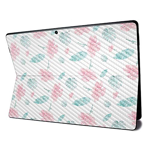 Image of MightySkins Carbon Fiber Skin for Microsoft Surface Pro X - Paper Flowers | Textured Carbon Fiber Finish | Easy to Apply, Remove, and Change Styles | Made in The USA