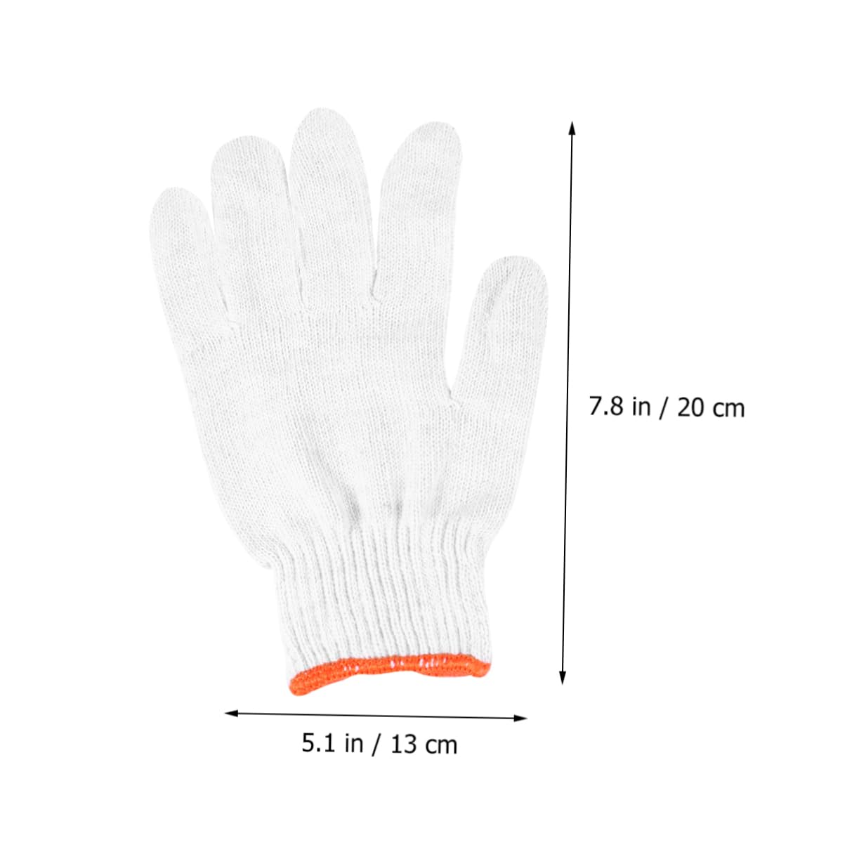 iplusmile Moufles de Travail en Nylon et Fil de Coton Blanc Lot de 24 Paires Antidérapants pour Protection Industrielle et Divers Types de Travaux