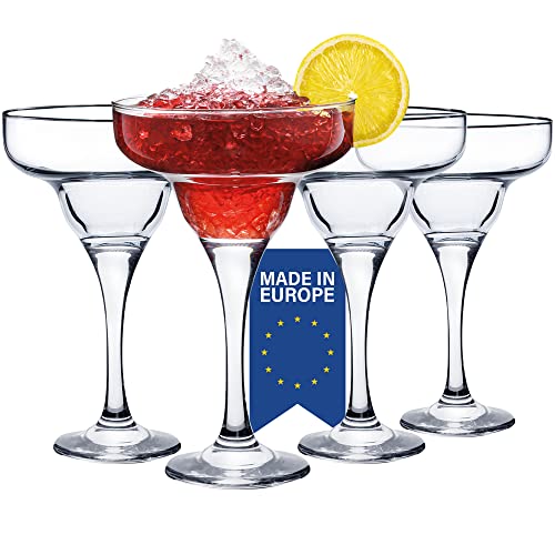 Crystalia Luxury Margarita Gläser 4er Set Margarita Cocktailgläser 300ml 100% BLEIFREI...