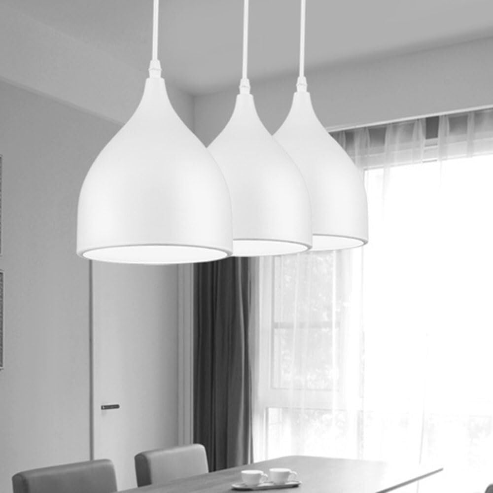 Dari minimalisti nordici con Attacco E27, luci a Sospensione industriali, Paralume in Alluminio, Testa Sina, da a Sospensione Nera Creativa per Isola Cucina, Studio, Soggiorno, Bar