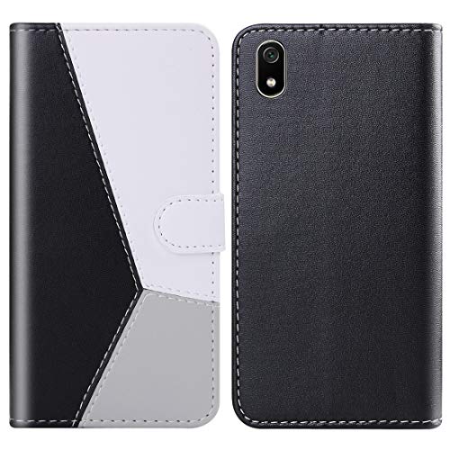Housse Xiaomi Redmi 7A antichoc en cuir PU, étui à clapet horizontal avec fente pour carte