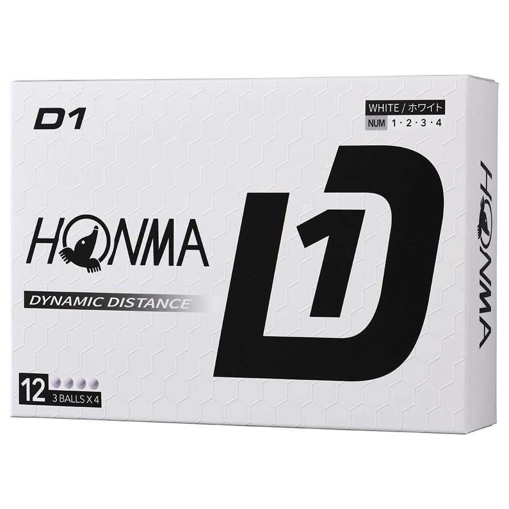 本間ゴルフのストアを表示 ホンマ(HONMA) 1ダース(12球入) ゴルフ 公認球 D1 Ball 2024 in use