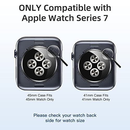 Upeak 2 Pack Screen Protector Compatibel met Apple Watch Series 7 41mm Case 2021, Volledige dekking PC Beschermhoes met… - Image 3
