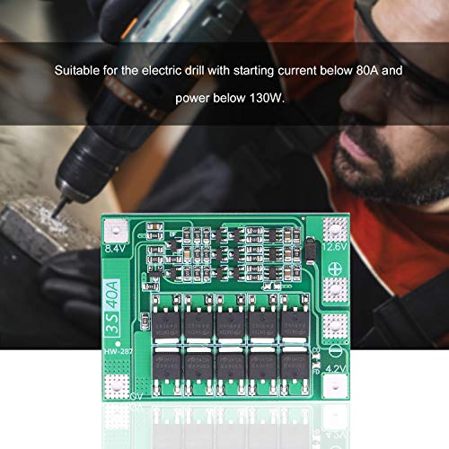 OWSOO Placa de proteção de bateria de íon de lítio série 3 11.1V 12.6V 40A Placa de proteção de célu