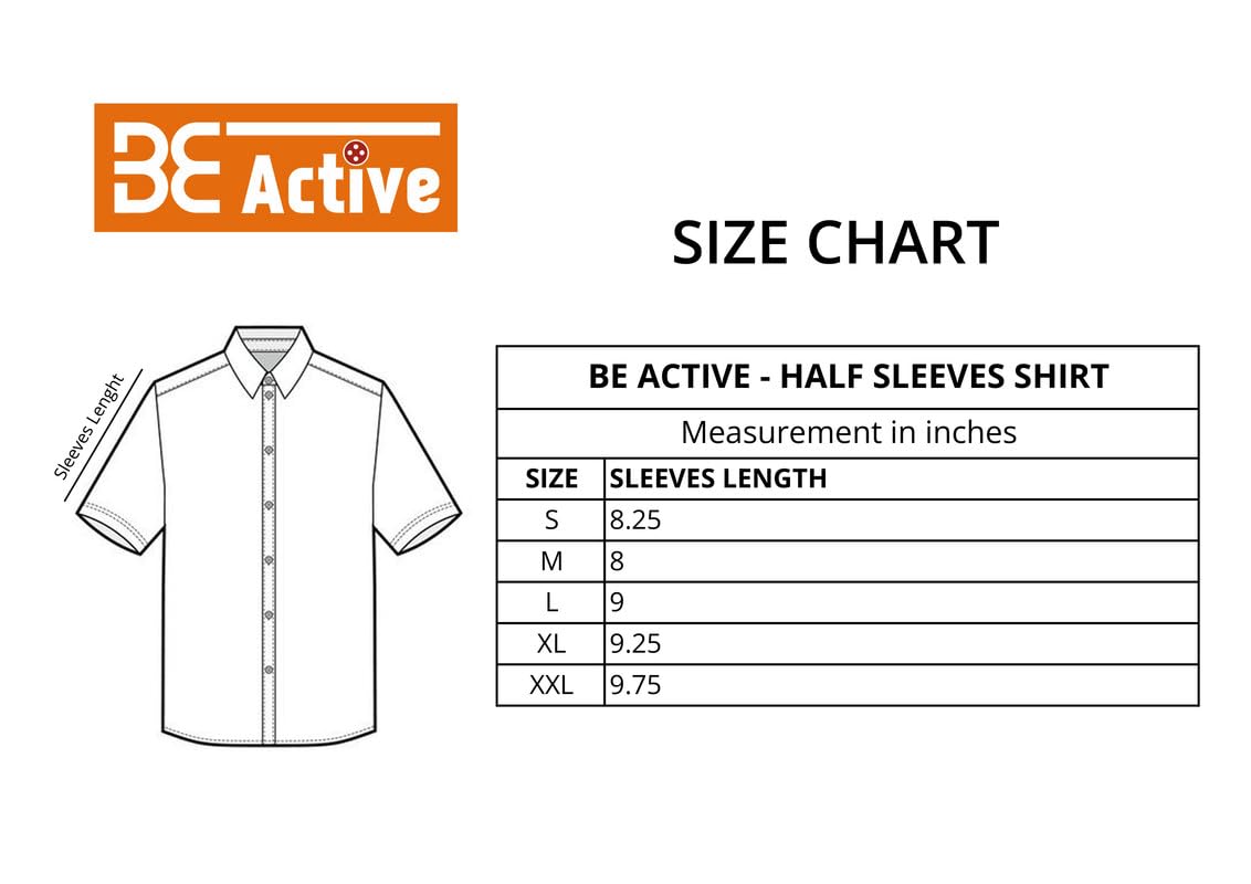 BE ACTIVE Camisa casual de algodón para hombre, corte entallado, lisa, camisa elegante para hombre, cuello extendido y medias mangas, estilo atemporal y comodidad