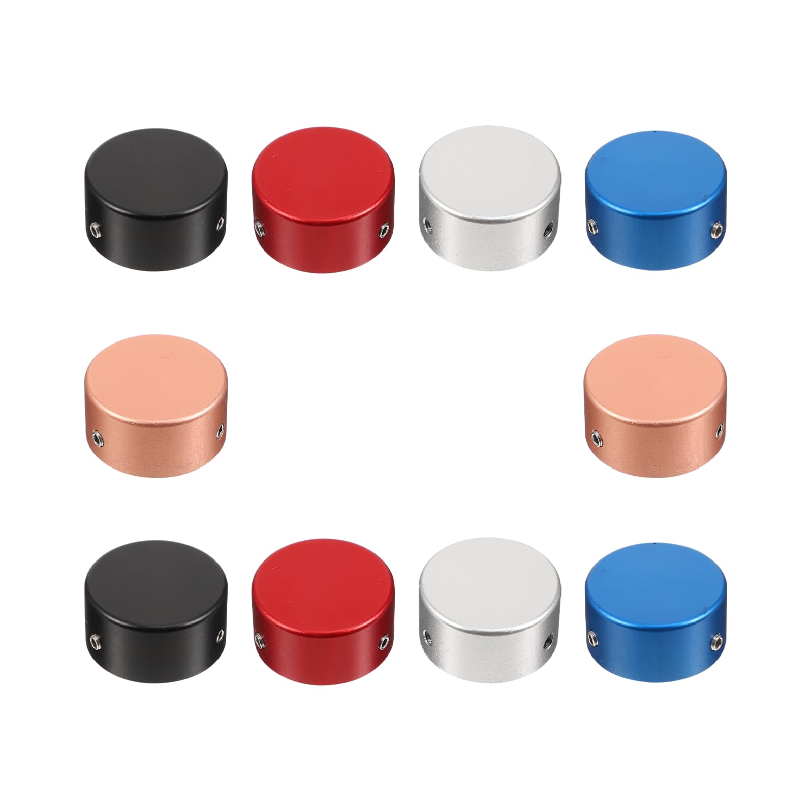 Veemoon 10Pcs Pure Aluminum Multi-Color Guitar Pedal Topper for Barefoot Pedals Red, Black, Silver, Gold Blue Comfortable to Use Increased Accuracy for Guitar Accessories