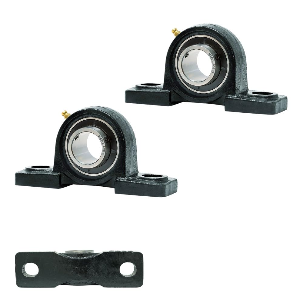 MAPLE ACE UCP209-28 Pillow Block Bearing 1-3/4" Bore, 2-Bolt, Self-Aligning, Solid Base, Heavy Duty (Qty 2)